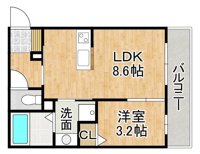 福岡市東区 和白丘3丁目 (福工大前駅 ) 1階 1LDK